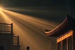 《巷口有雨》雨天屋檐下躲雨的行人封面